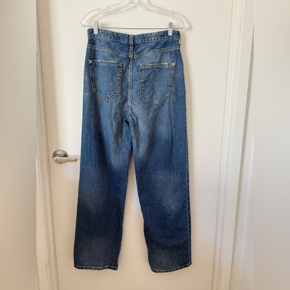 Anthropologie Joey High Rise Straight Jeans Sz 26 Blue Denim Baggy Jeans Pilcro - Picture 3 of 8